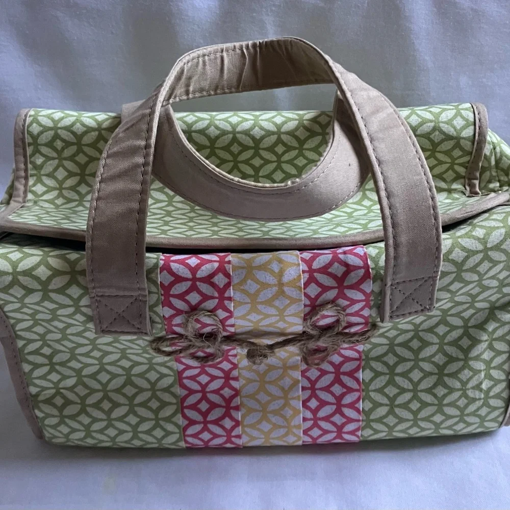 ONCE UPON A Rose Green Patterned Cosmetic Bag Set(2)